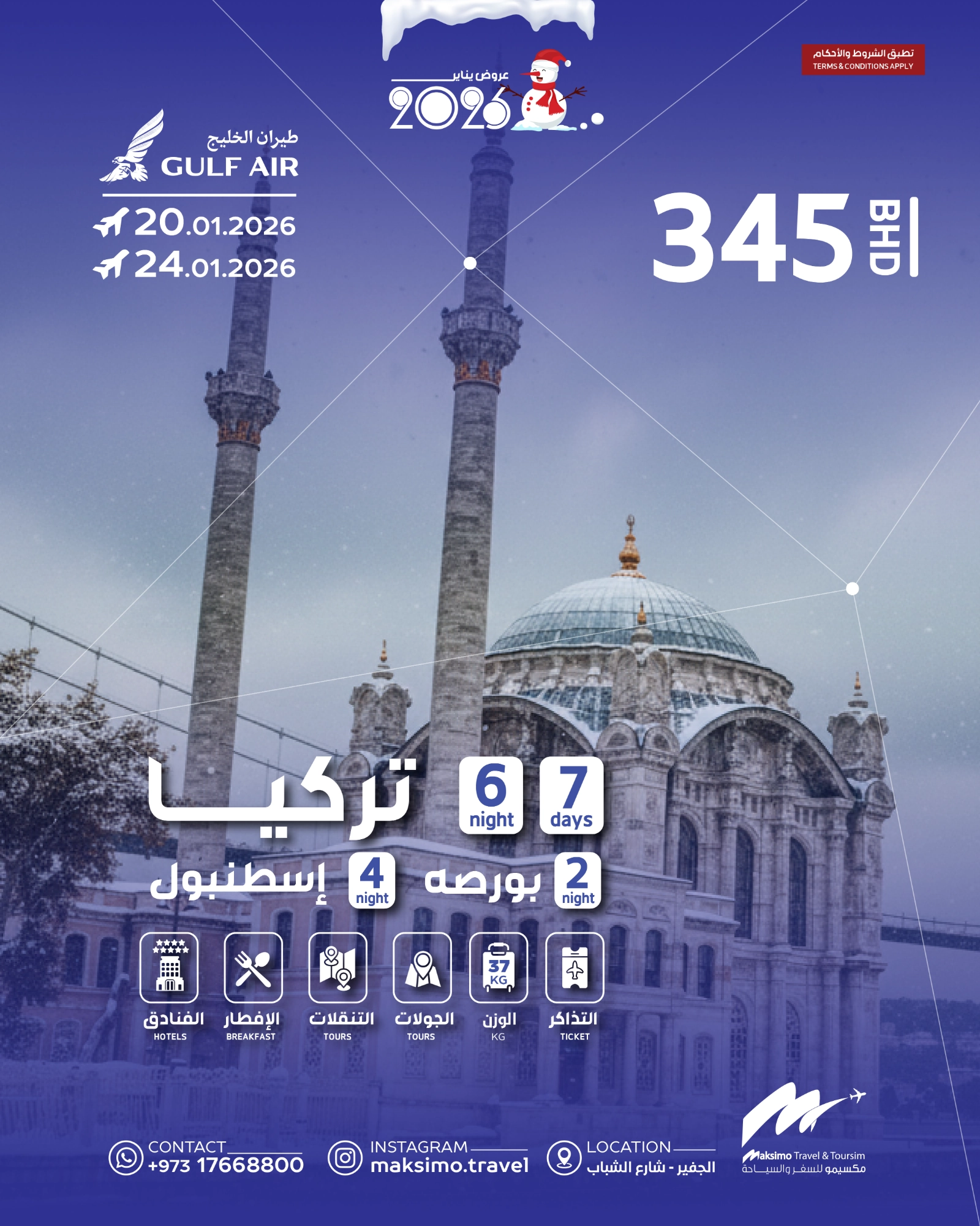 Turkey Istanbul Bursa Winter Package